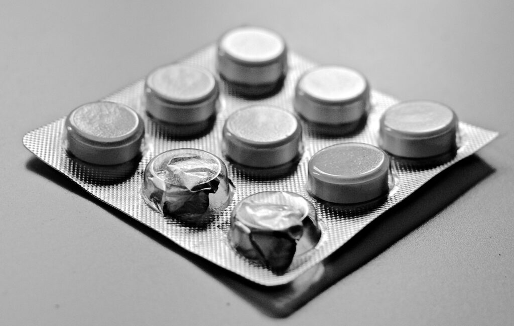 Tabletten in Packung für Patienten